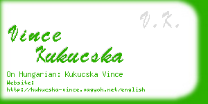 vince kukucska business card